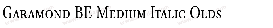 Garamond BE Medium Italic Oldstyle Figures字体转换